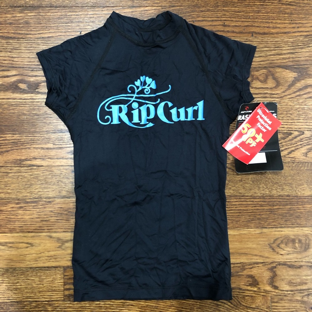 New Rip Curl Rash Guard For Girls, Capped Sleeve